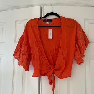 Wrap orange top